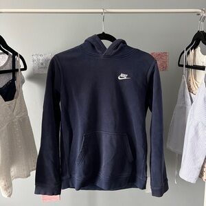 Boys navy Nike hoodie